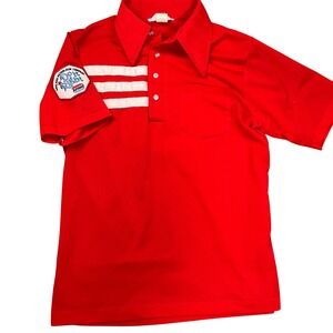 Nat Nast Creation Shirt Mens M Red Dagger Ashland Petroleum Rockabilly 70s USA